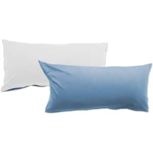 Bettwäsche Kissenbezug - Basic Serie 15 x 40 hellblau/weiss