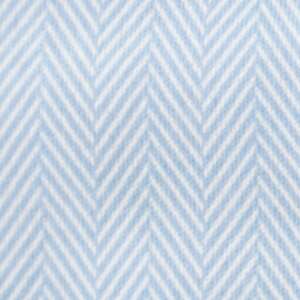 Bettwäsche Garnitur - Classic Serie 155 x 200 / 80 x 80 Fischgrät / weiße Rückseite bleu
